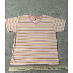 Hanes Women’s Striped Multicolor Shirt Size M